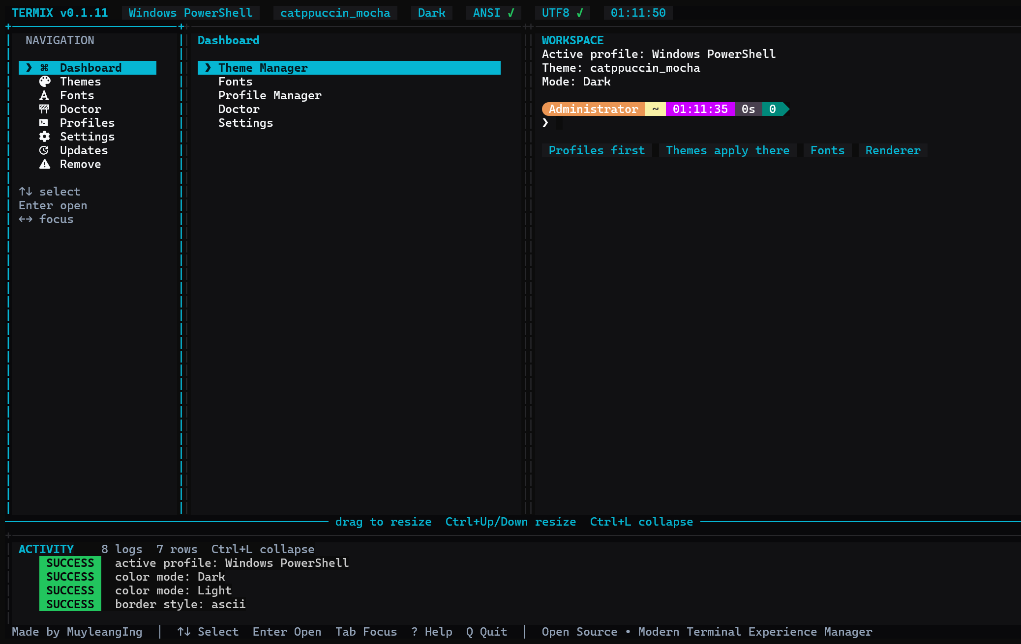 GitHub - MuyleangIng/Termix-Tui: Open-source CLI/TUI manager for Oh My ...