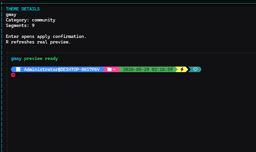 Theme preview